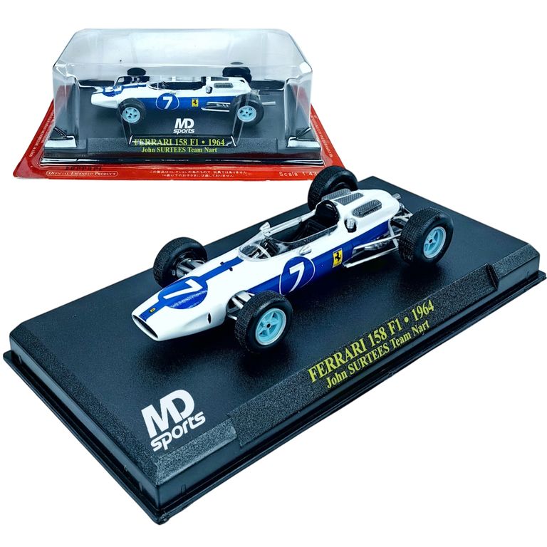 Auto Ferrari 158 F1 Blanco 1964 John Surtees 1:43