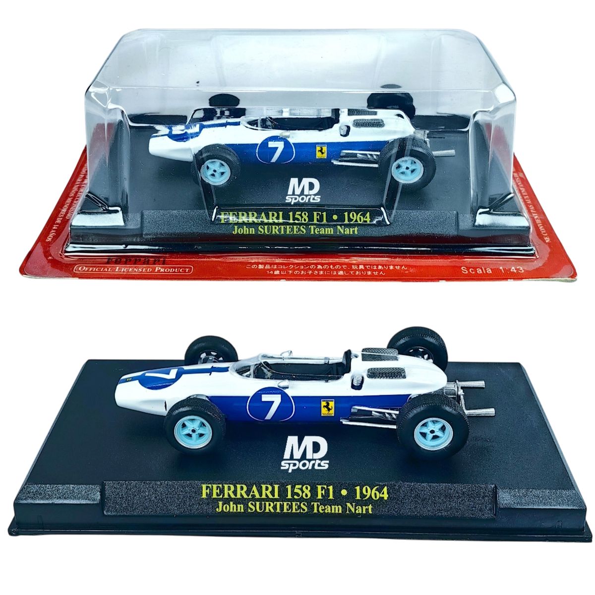 FORMULA 1 - Auto Formula 1 Ferrari 158 F1 Blanco 1964 John Surtees 1:43