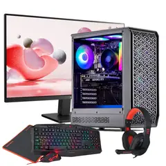 HYPERPC - PC GAMER + MONITOR 24 + Perif: AMD Ryzen 5 5500 16Gb 1Tb RTX 5060