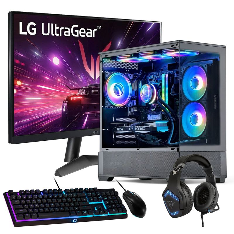 HYPERPC - PC GAMER + MONITOR 27 + Perif AMD Ryzen 5 5500 32gb 1Tb RTX 5060 Ti