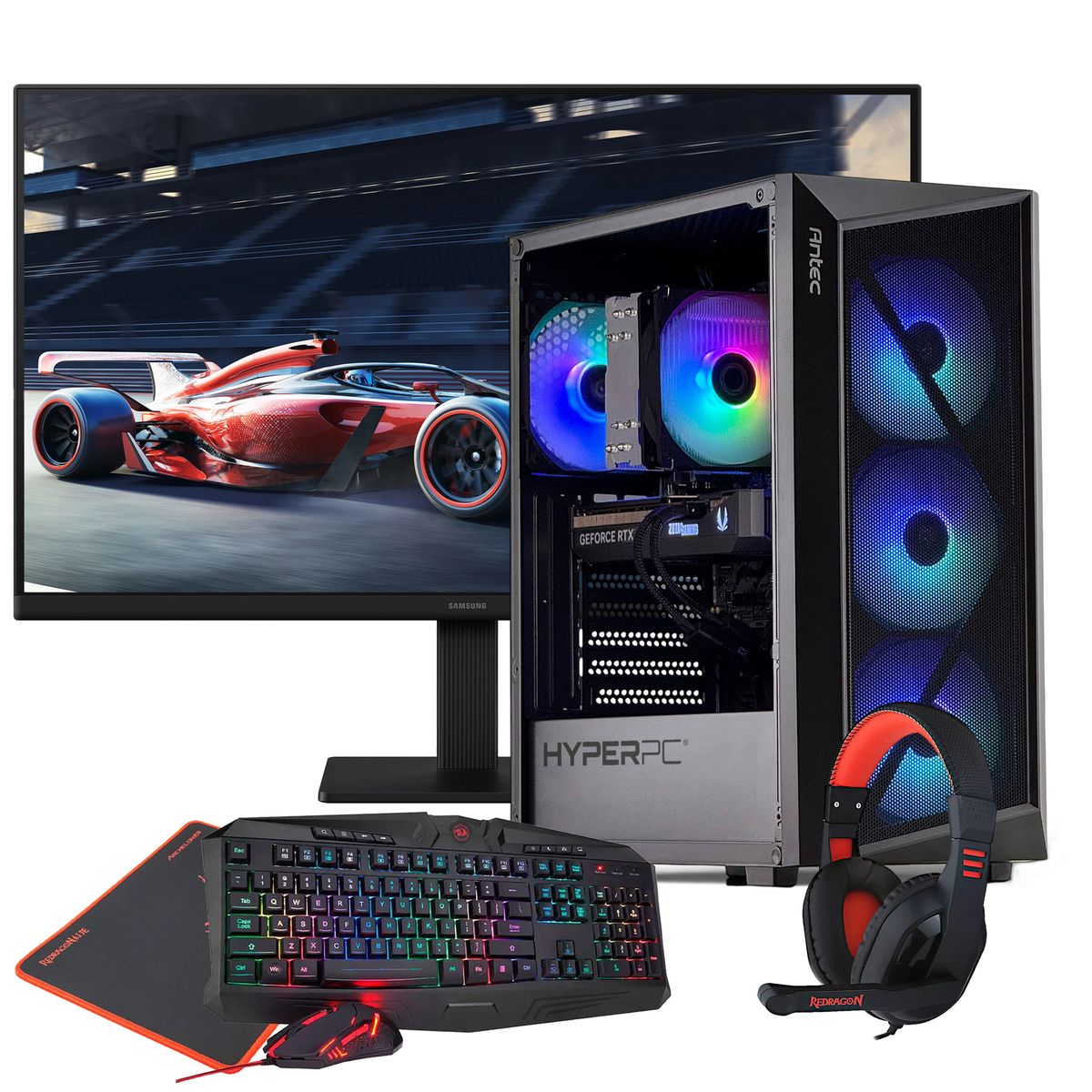 HYPERPC - PC GAMER + MONITOR 24 + Perif: AMD RYZEN 5 9600X 16Gb DDR5 1Tb RTX 5060 8Gb