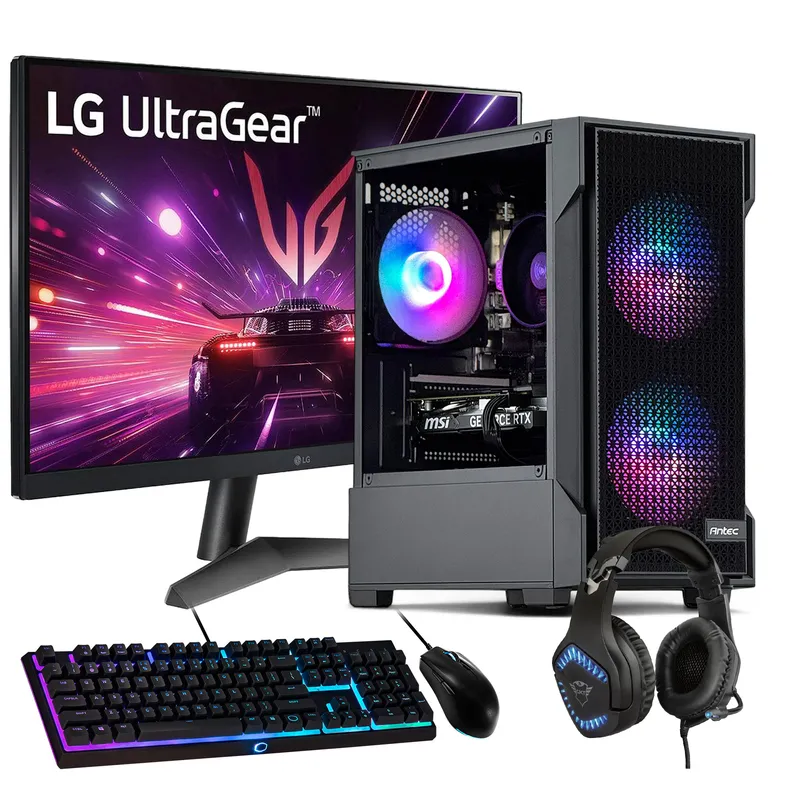 HYPERPC - PC GAMER + MONITOR 24 + Perif AMD RYZEN 7 5700X 32Gb 1Tb RTX 5060