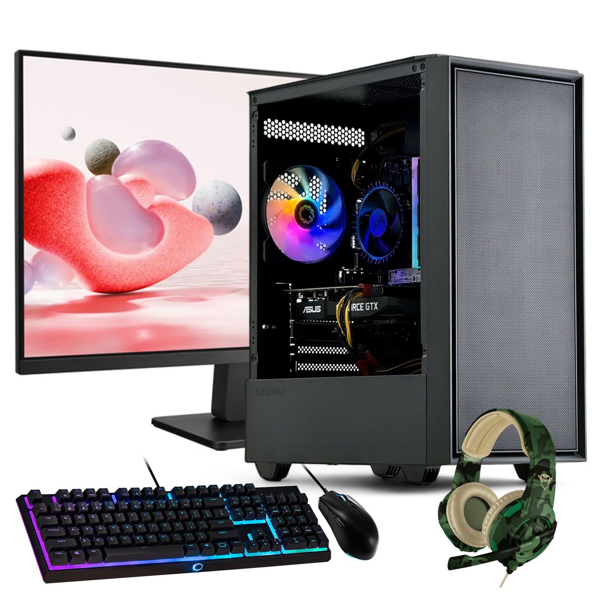 HYPERPC - PC GAMER + MONITOR 24 + Perif: AMD RYZEN 7 5700X 16Gb 1Tb RTX 3050