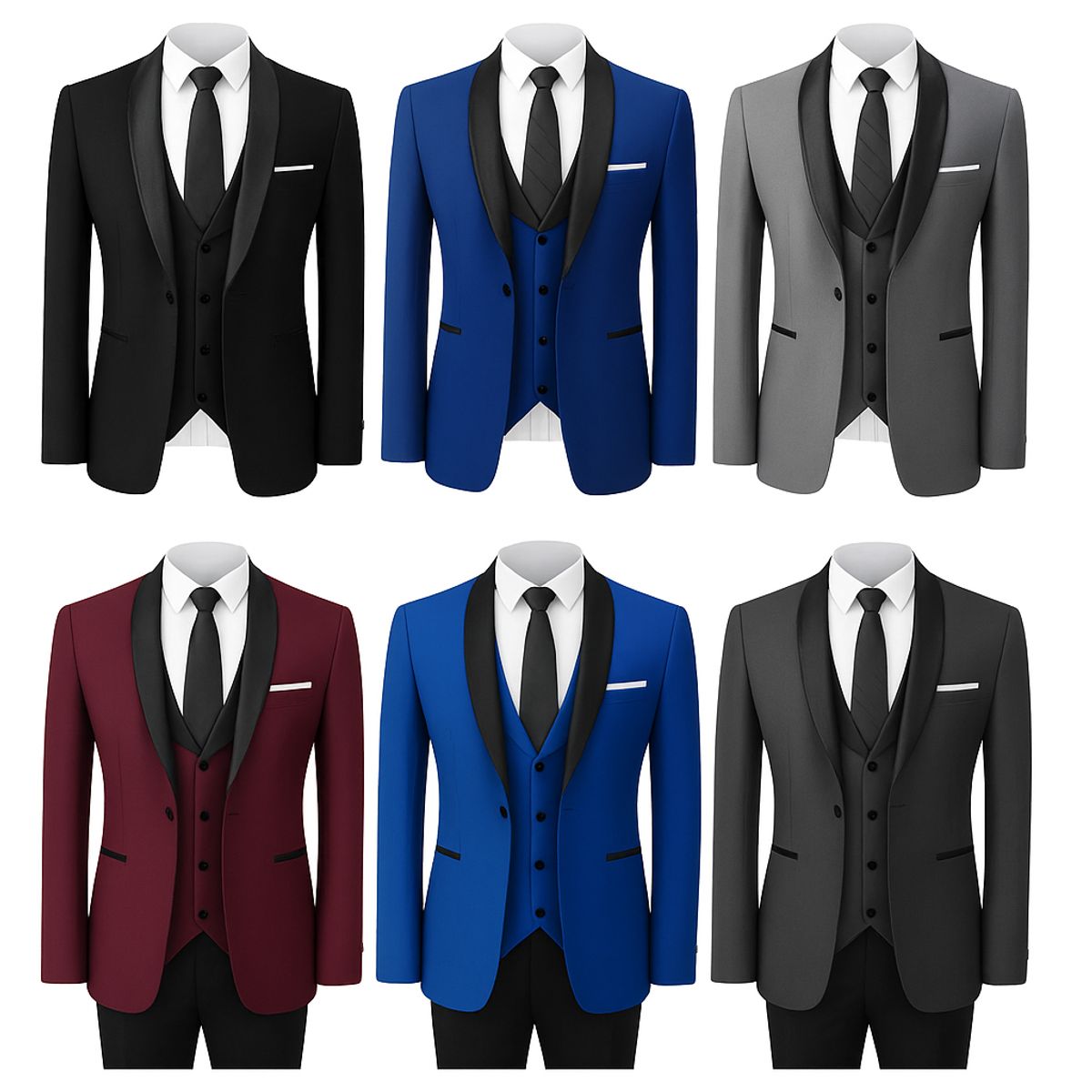 XPRESS RECHARGE - Pack x 3 Trajes 4P de Hombre por Mayor Elegancia para boda y eventos