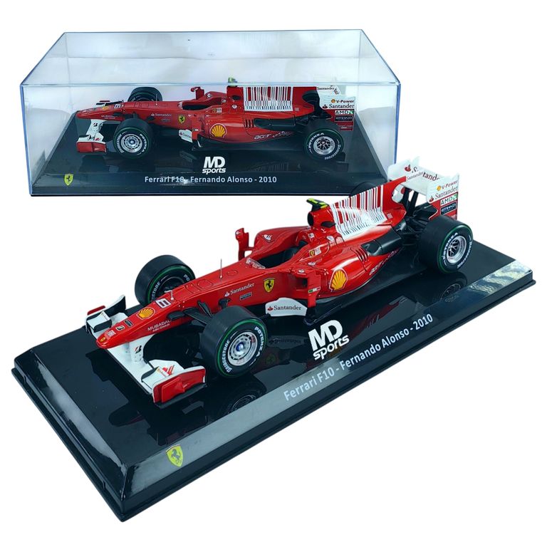 Auto Ferrari F10 2010 #8 Fernando Alonso Caja Acrilica Premium Collect 1:24