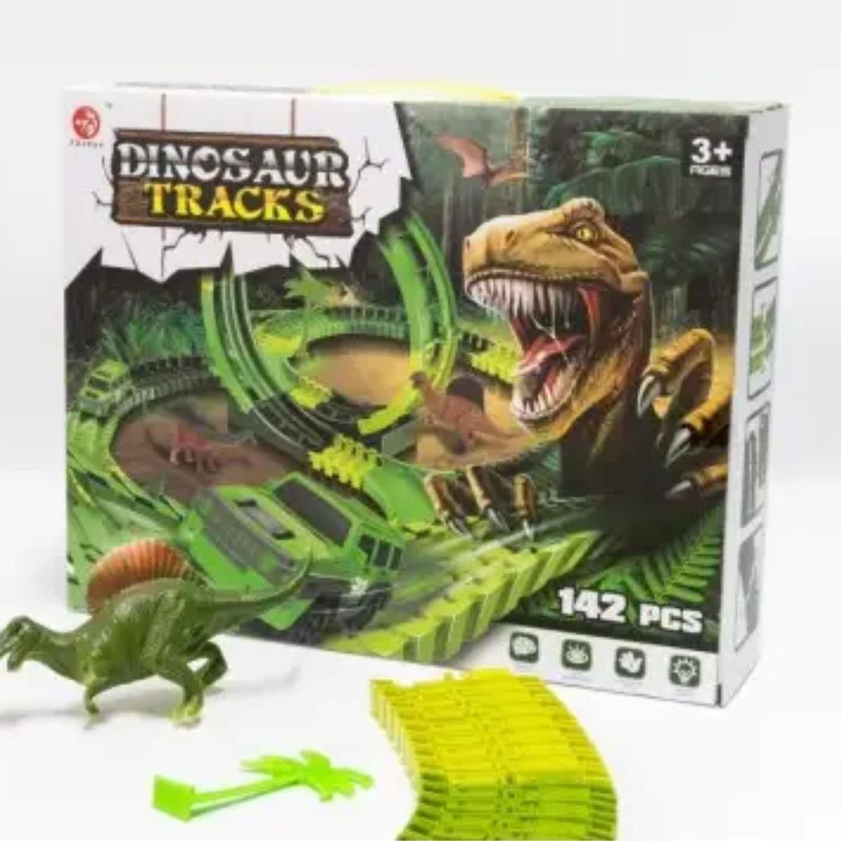 GENERICO - Pista De Carreras De Autos Diseños Dinosaurios