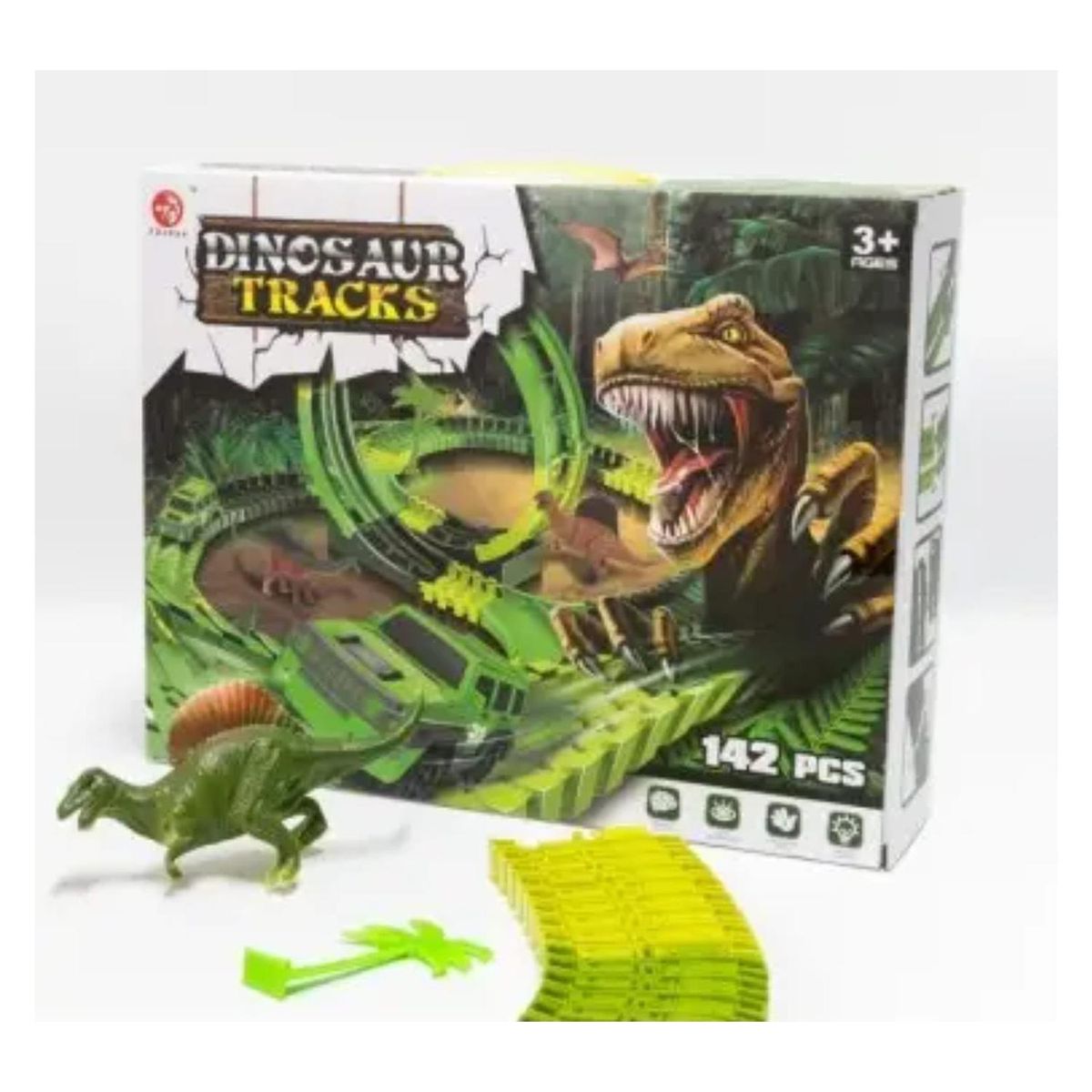 GENERICO - Pista De Carreras De Autos Diseños Dinosaurios