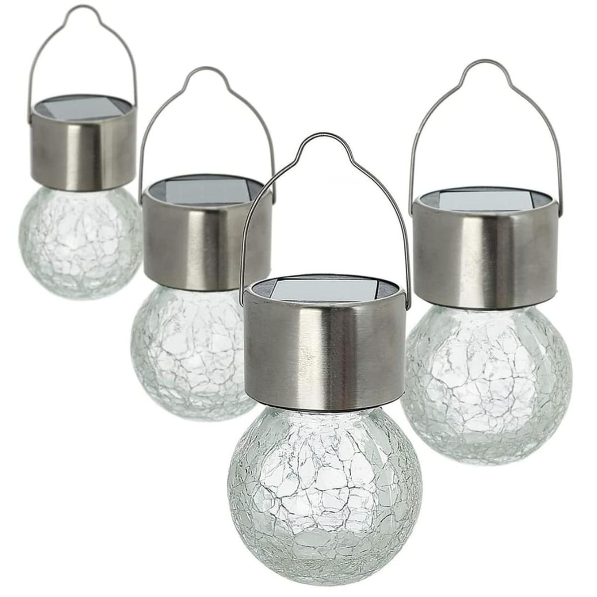 GENERICO - Set 4 Ampolletas Solar Colgantes