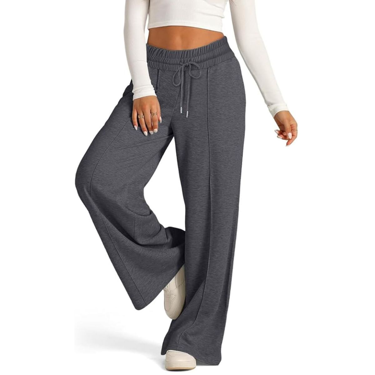 AGW - Pantalón Buzo Algodón Palazzo Elasticado Pretina Ancha Wide Leg Oversize.