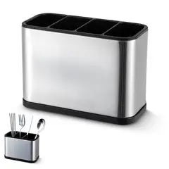 GENERICO - Organizador Escurridor Utensilios Cubiertos Acero Inoxidable