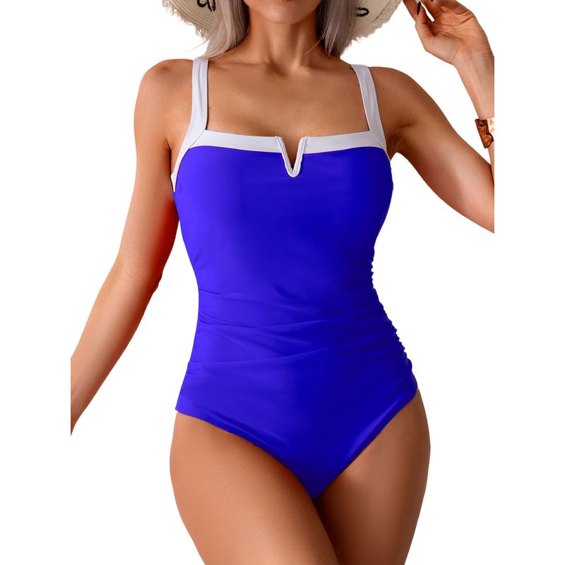 BLWOENS Traje de baño Mujer Azul