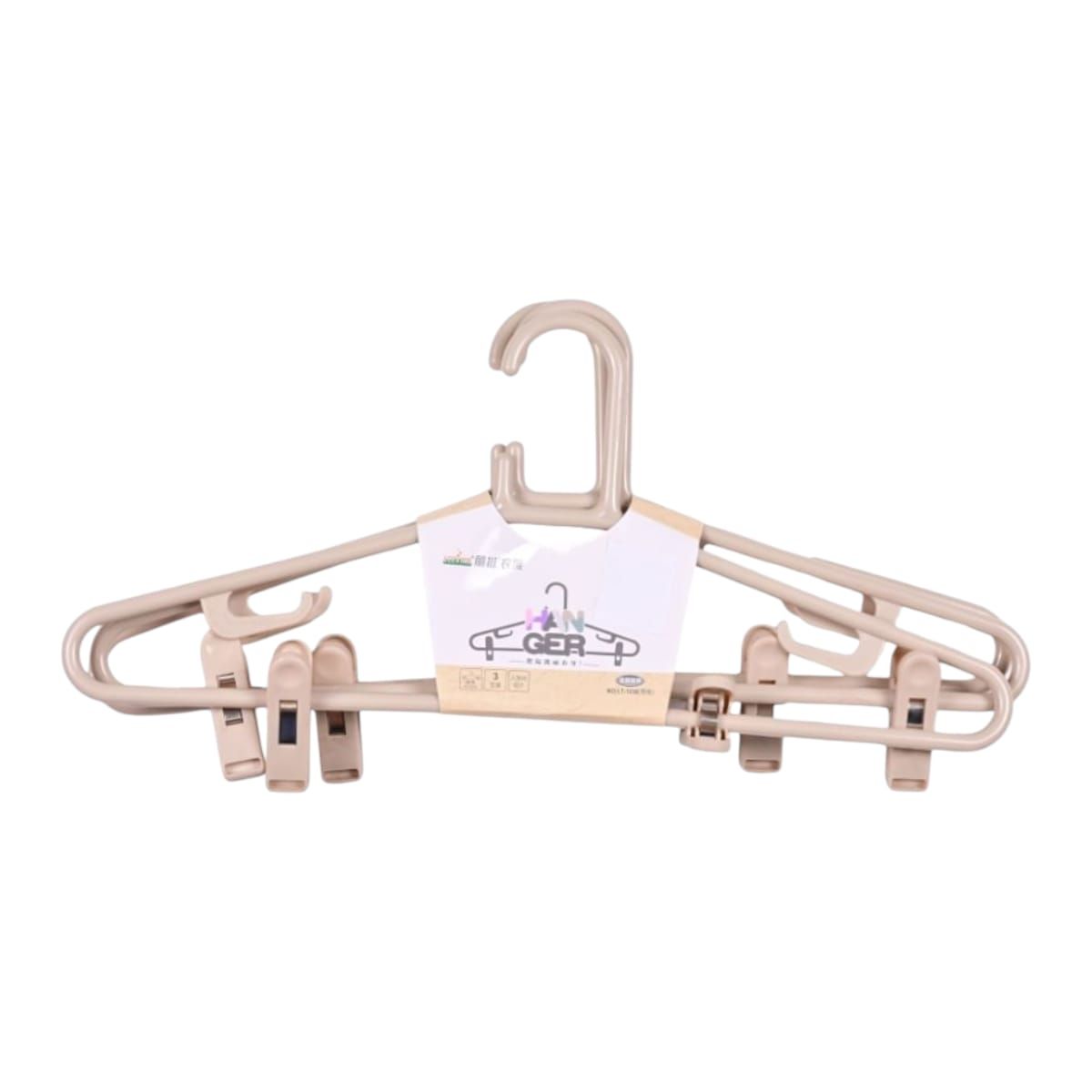 GENERICO - Kit 3 de Perchas Plásticas para Ropa 43cm Gms