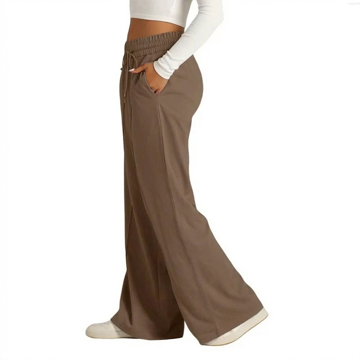 AGW - Pantalón Buzo Algodón Palazzo Elasticado Pretina Ancha Wide Leg Oversize