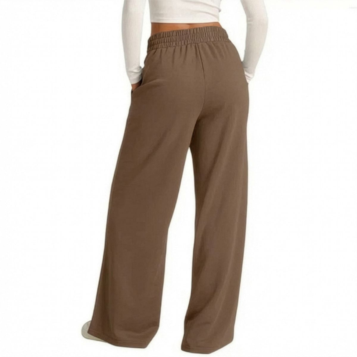 AGW - Pantalón Buzo Algodón Palazzo Elasticado Pretina Ancha Wide Leg Oversize.