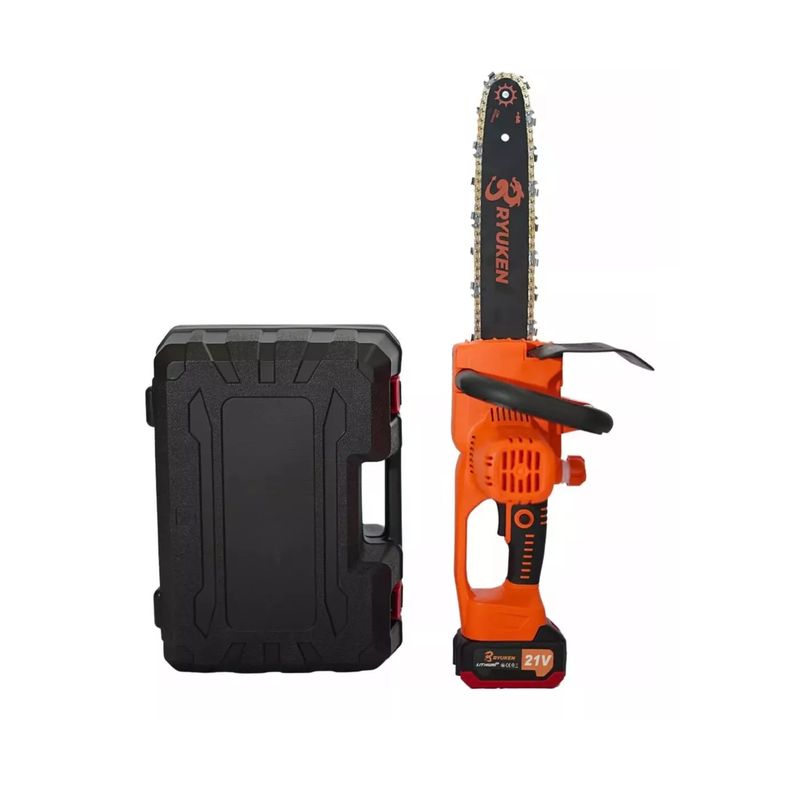 GENERICO - Motosierra Inalámbrica 2 Baterías 1200w Brushless Ryuken Naranja