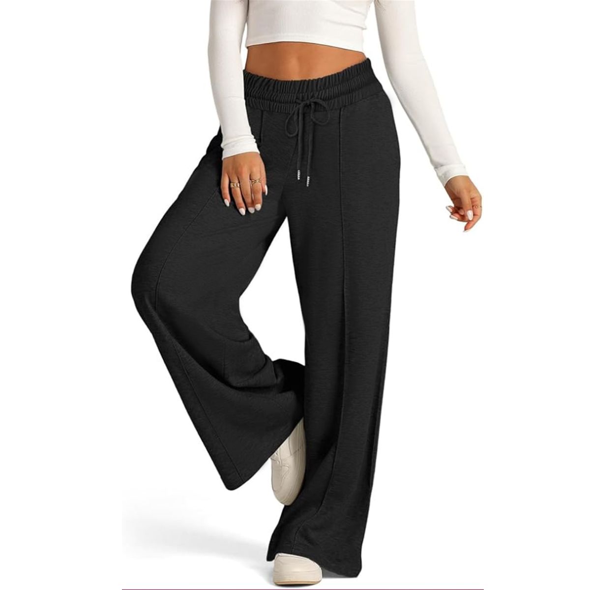 AGW - Pantalón Buzo Algodón Palazzo Elasticado Pretina Ancha Wide Leg Oversize.