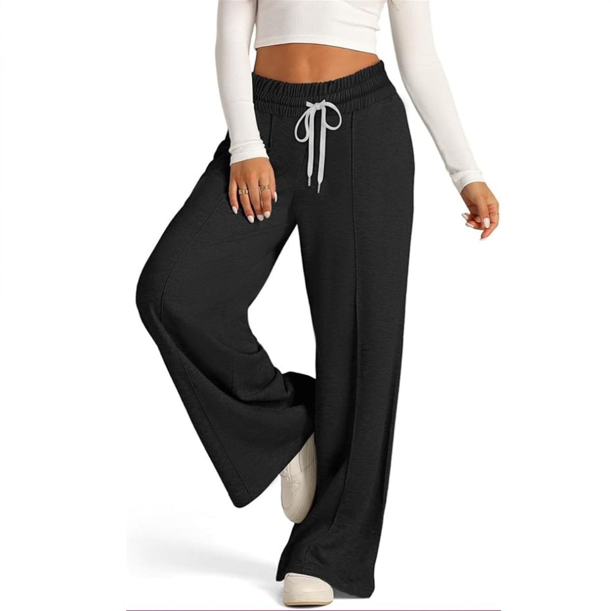 AGW - Pantalón Buzo Algodón Palazzo Elasticado Pretina Ancha Wide Leg Oversize.