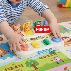 GENERICO - POP UP ANIMALES JUGUETE DE relación causa efecto NIÑOS