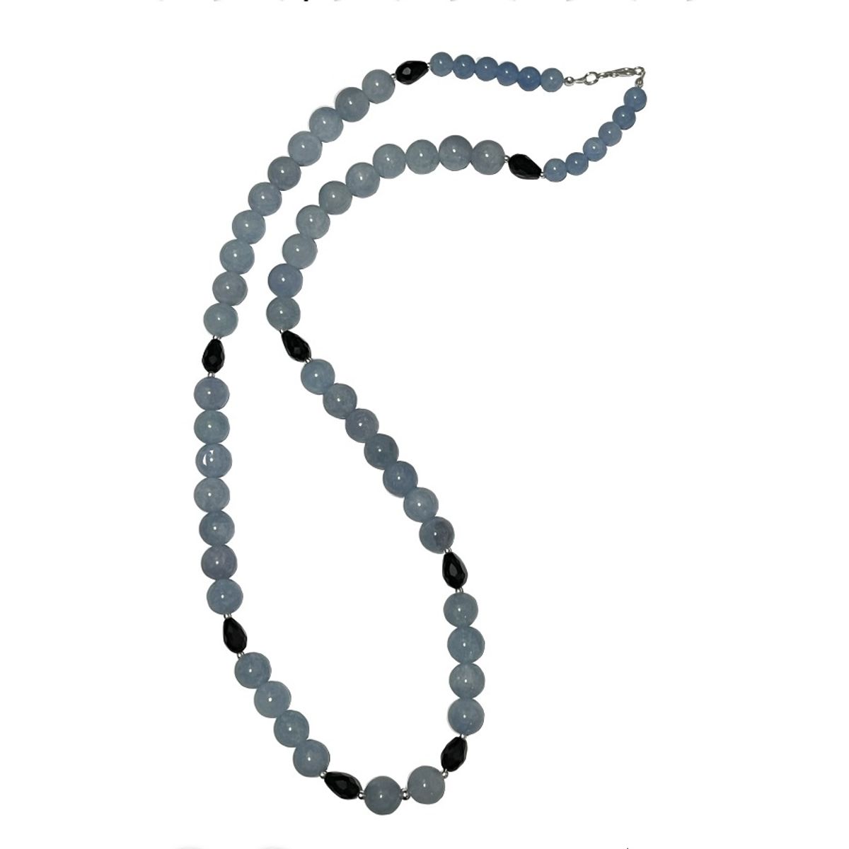 TAETHAI - Collar plata 925 con Calcidonita y Ónix