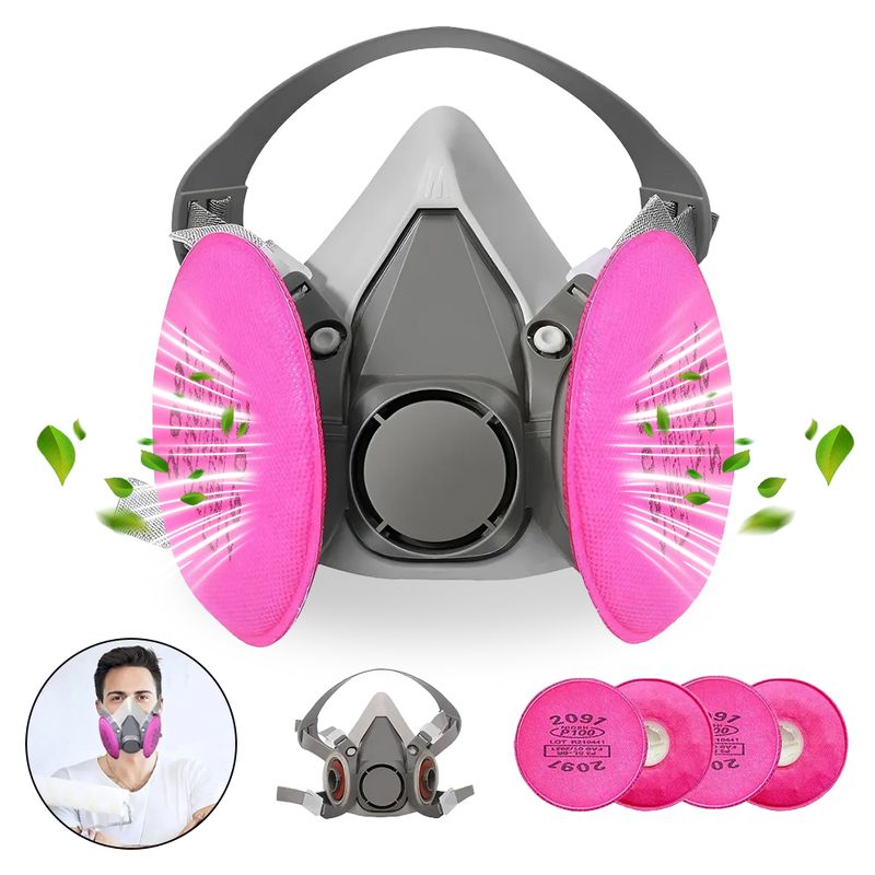VERCI - 6200 Anti Gases Mascarilla +4 Filtros De Algodón Respirador