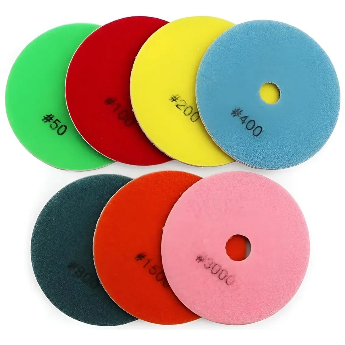 Pack  Set Disco Flexible Pulir Diamantado Mármol Granito 7p, marca KUANGYE - Foto Principal