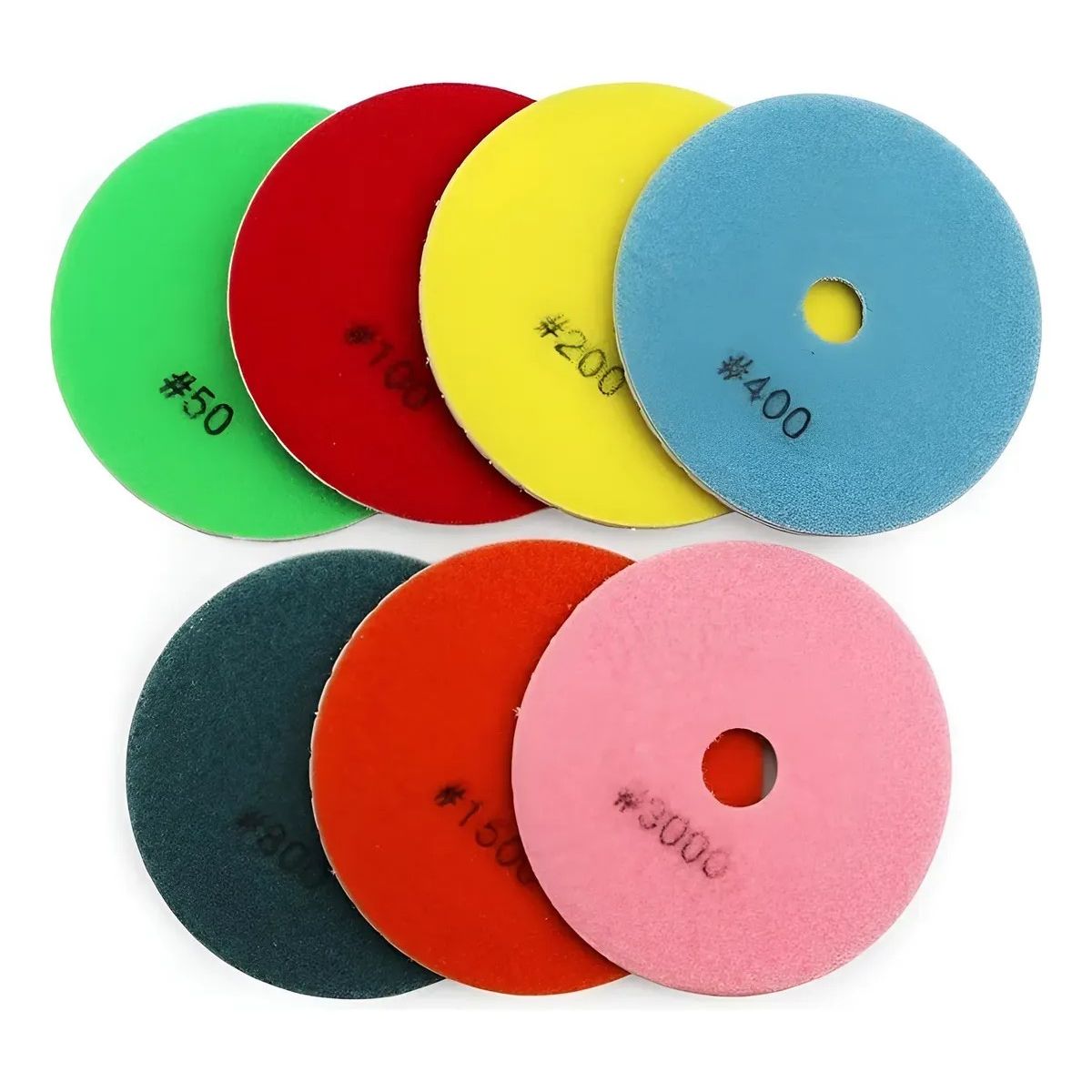 Pack  Set Disco Flexible Pulir Diamantado Mármol Granito 7p, marca KUANGYE - Foto Principal