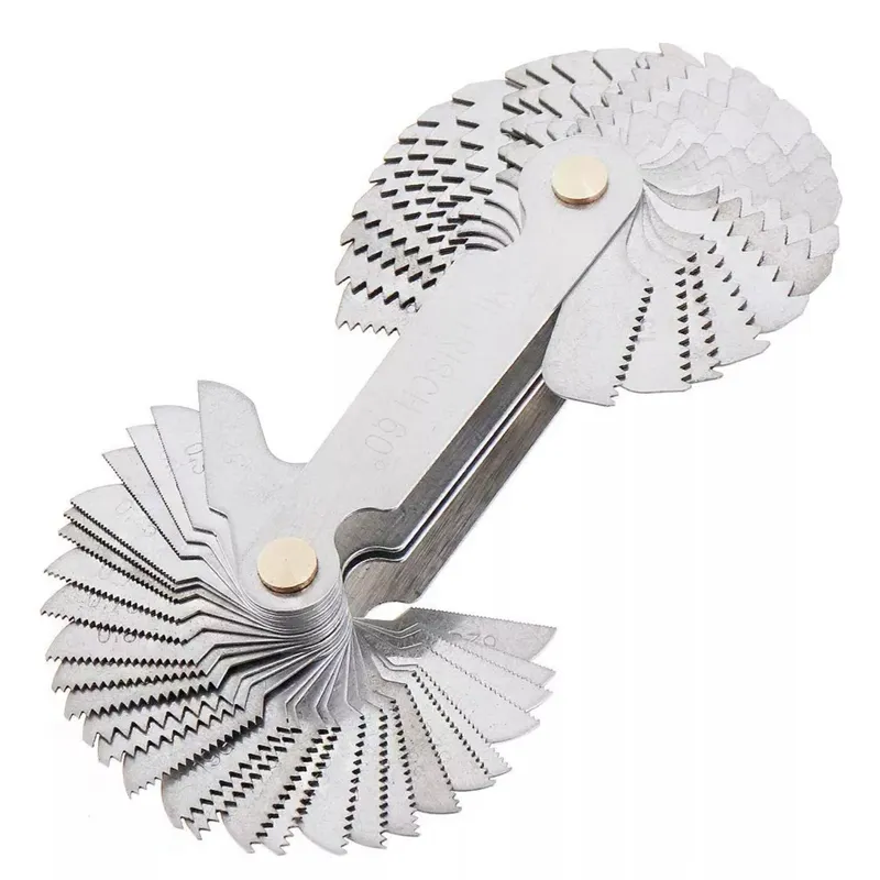 ATURE - Cuenta Hilos  Medidor De Rosca De Paso Calibrador 40pcs