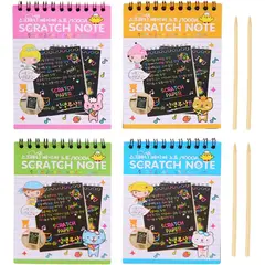 TATEE - 32 cuadernos de bocetos +32 bolígrafos de madera + 4 reglas