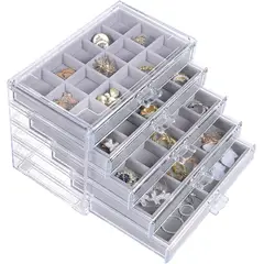 PAGANOOM - Organizador de joyas para pendientes con 5 cajones