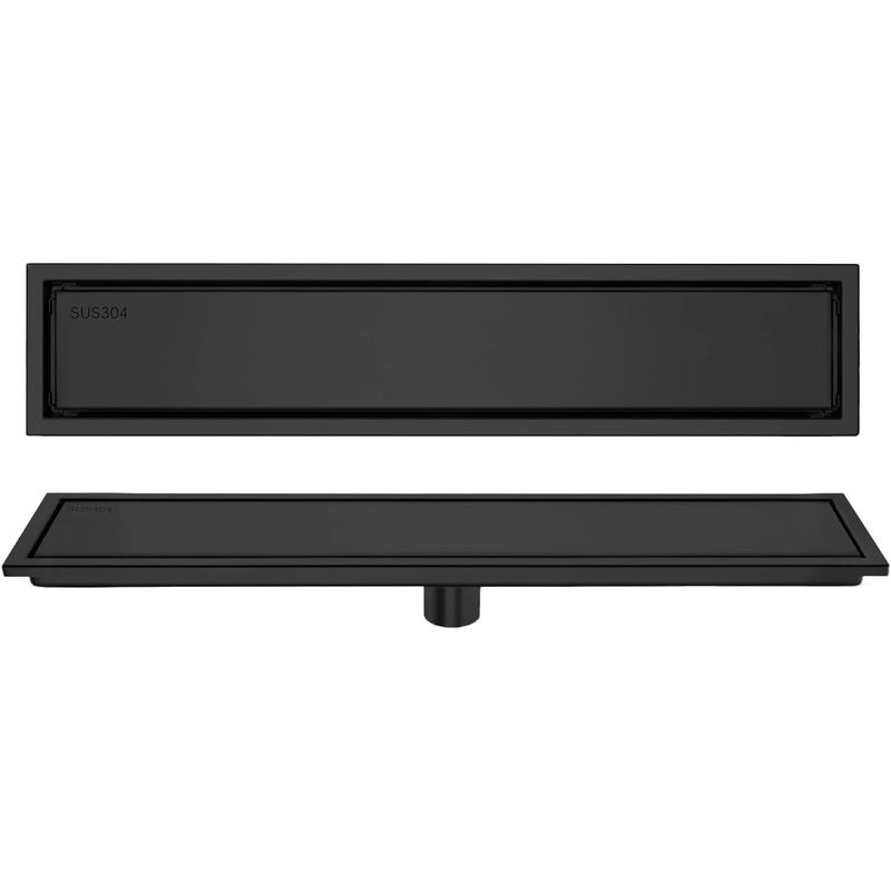 KUANGYE - Baño Piso Drenaje De Ducha Coladera Anti-olor Y Oculto 10×40cm