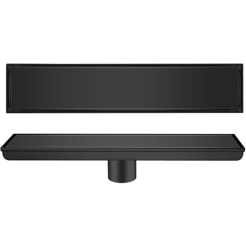 KUANGYE - 10cm×40cm Desagüe De Suelo Rectangular Lineal De Acero Inoxid