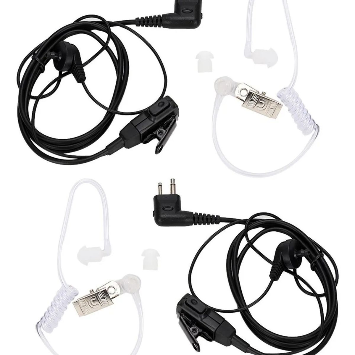 GENERICO - X2 Auricular Tactico Airsoft Walkie Microfono Manos Libres