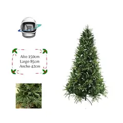 BIGBAMSPACE - Arbol de Navidad 150cm Hojas Ramas Bicolor Suave