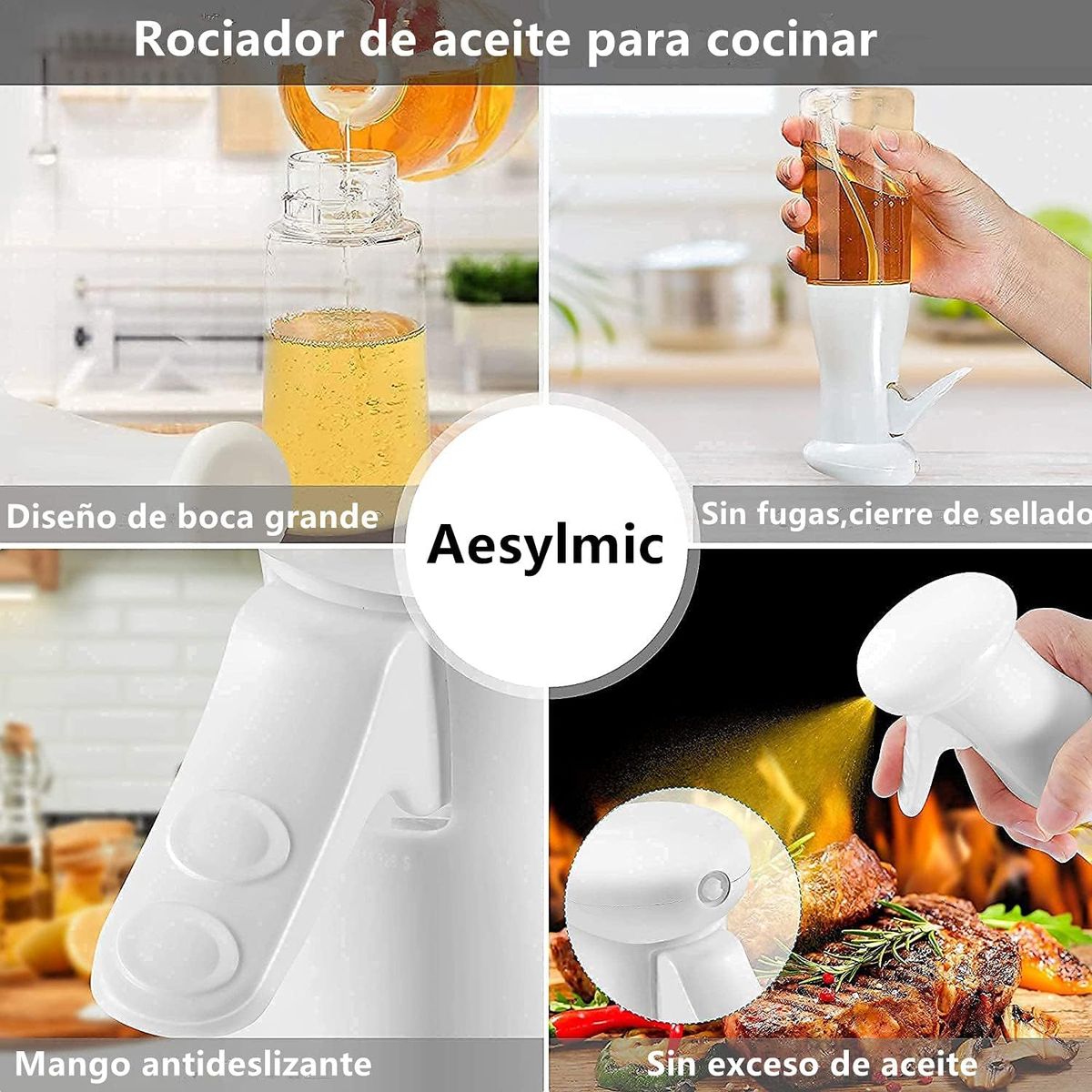 WELDMON - 2 Piezas Rociador de Aceite para Cocinar