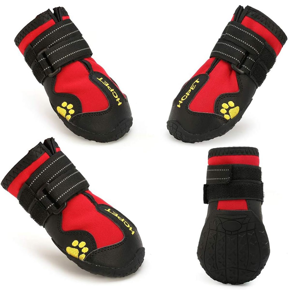 WELDMON - Zapatos Impermeables Para Perros talla 4 -Rojo