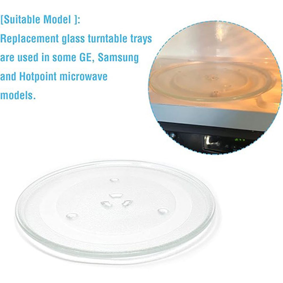 ATURE - Plato Giratorio De Vidrio Para Horno Microondas 288mm