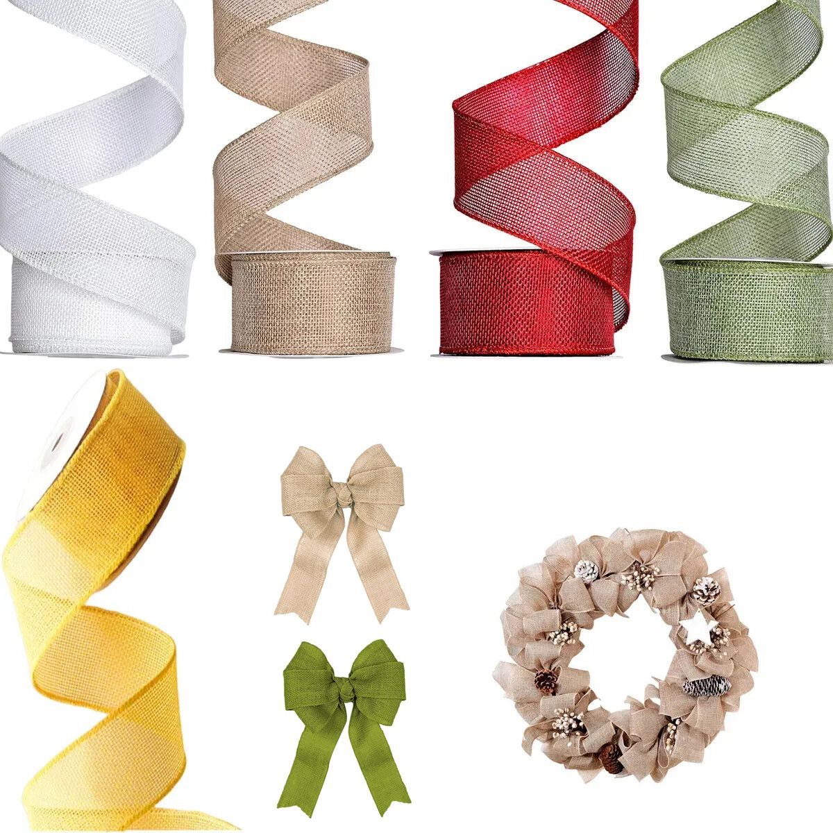 GENERICO - 5 Rollos De Cinta De Arpillera Para Decorativas 4cmx45m