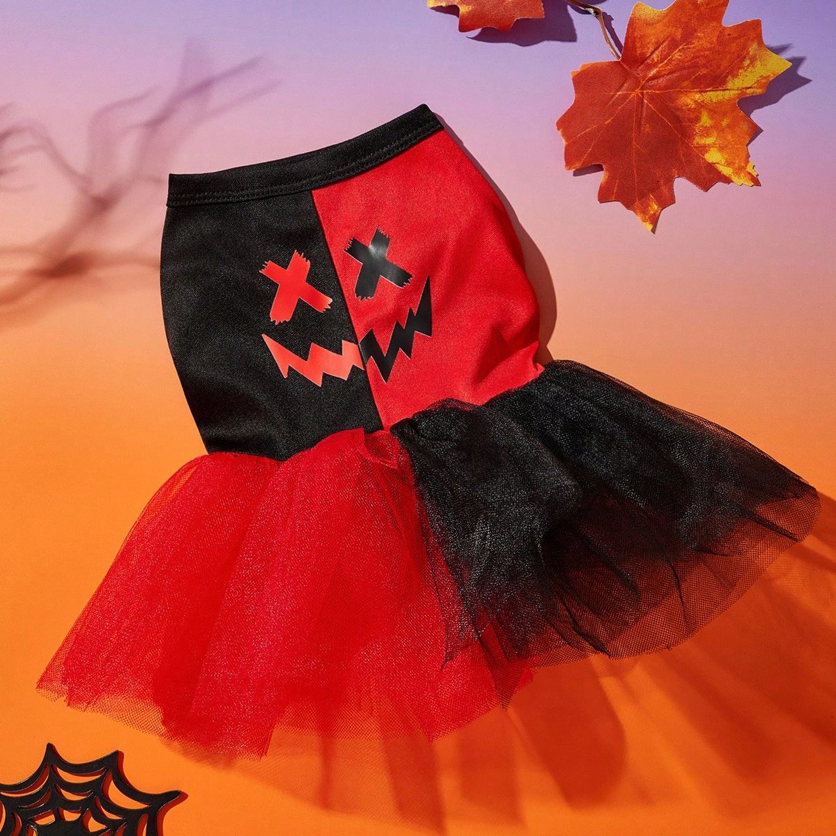 VATYERTY - Disfraz de Perro - Vestido Rojo y Negro  S
