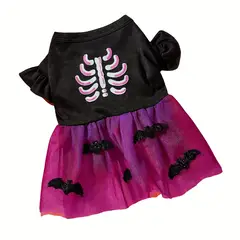VATYERTY - Disfraz de Perro - Vestido con tutú Morado y Negro S