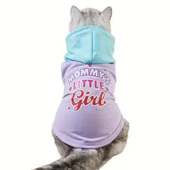 VATYERTY - Polerón de Perro Mommys Little Girl Morado y Celeste 2XL