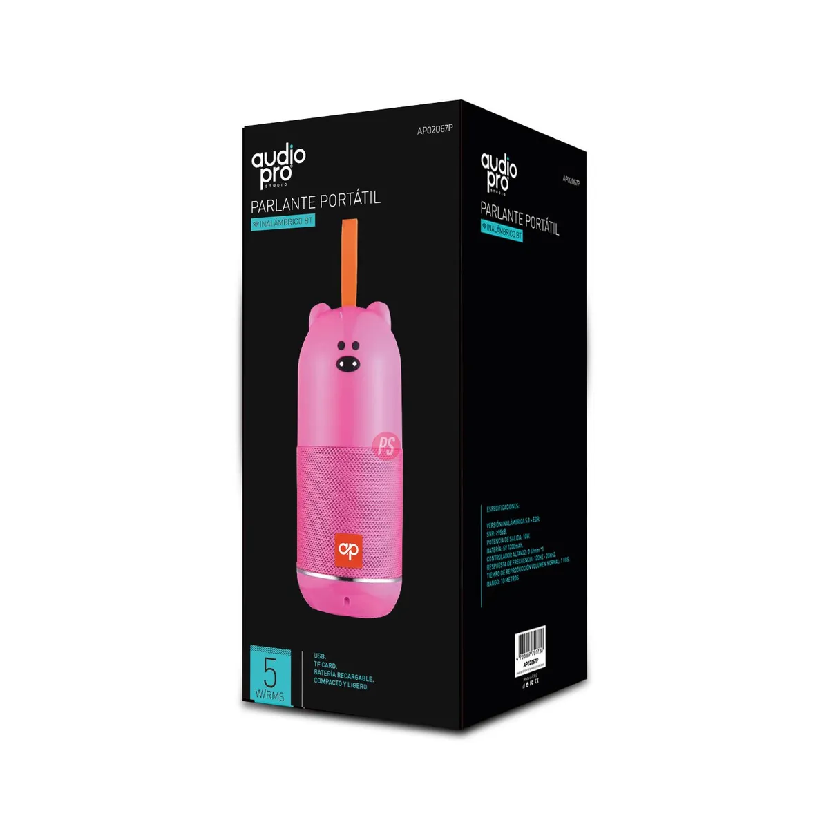 AUDIO PRO - Parlante Bluetooth Diseño Oso Infantil Colores - Ps