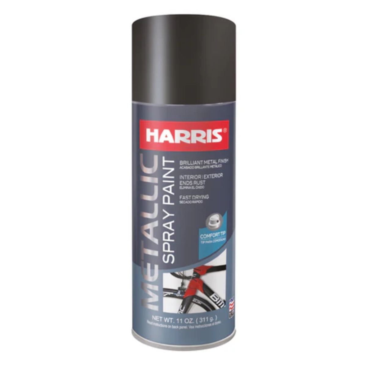HARRIS - Pintura Spray Brillo Metálico Negro 311gr