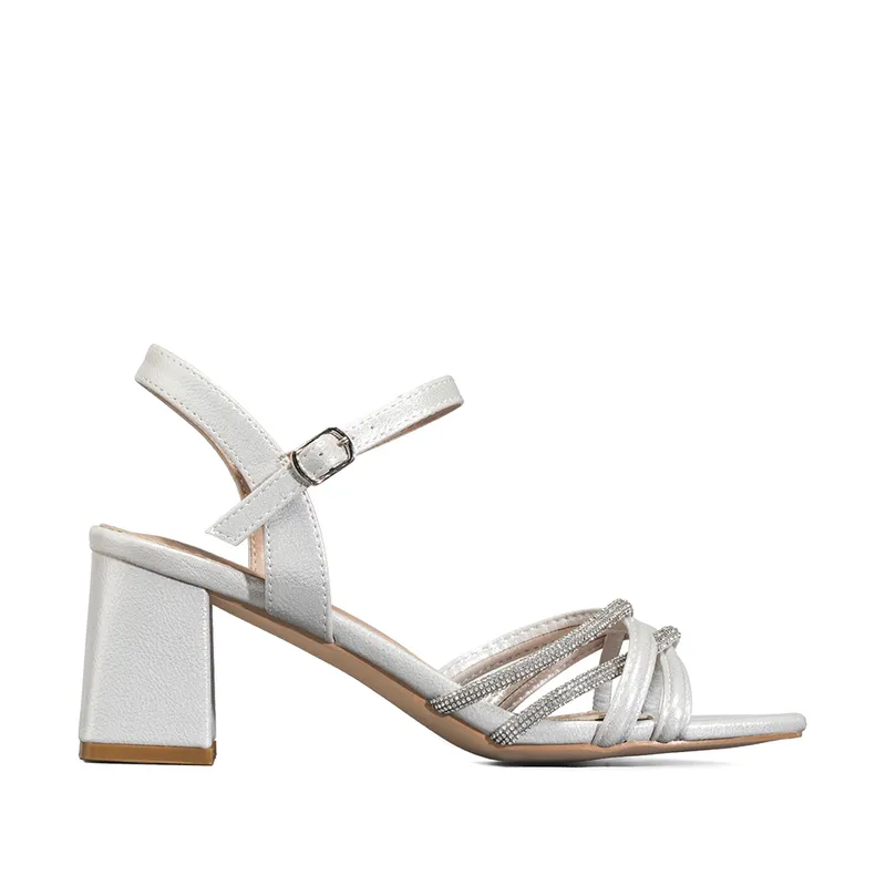 WEIDE - Sandalia Taco Grueso Fiesta Pedrería Mujer Weide YOU239B