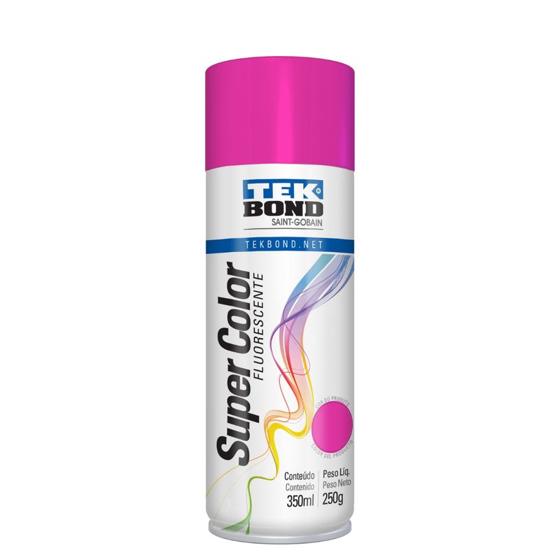 TEKBOND - Pintura Spray Fluorescente Rosa 350ml Uso General Tekbond