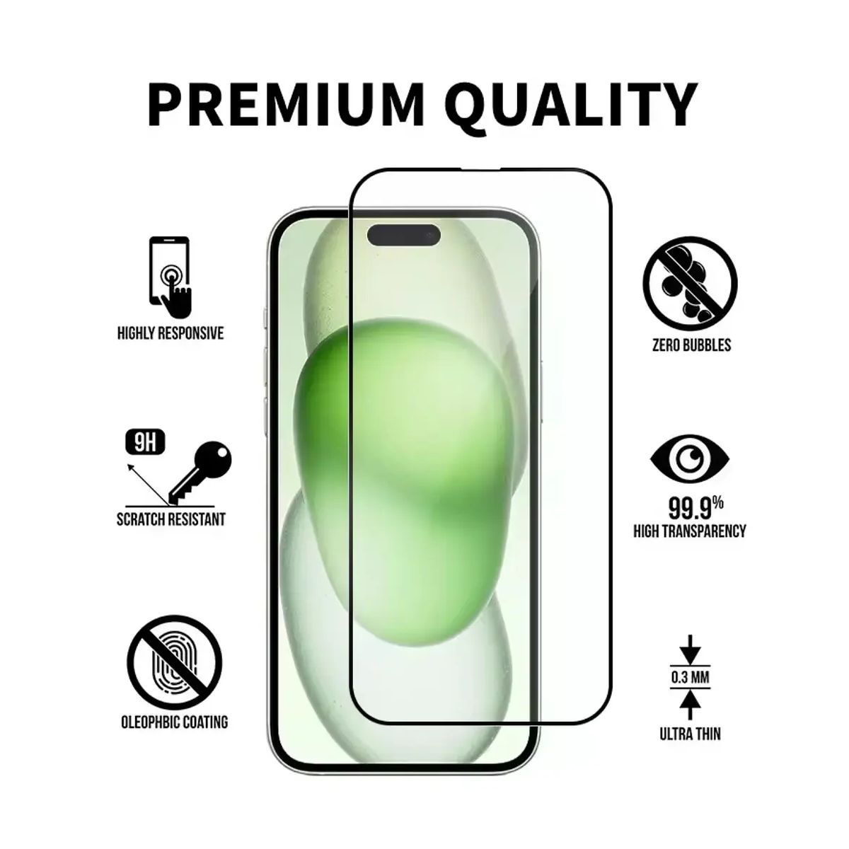 JOIGO - Lamina Mica Protectora de Vidrio Para iPhone 17