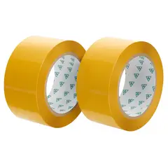 GENERICO - Pack 2 Cinta Embalaje Amarilla 4.5cm X 350 Mts
