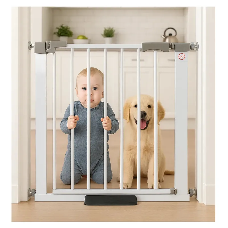 GENERICO - Puerta Seguridad Mundo Bebe Mascota 75x82x78cm Reja Escalera