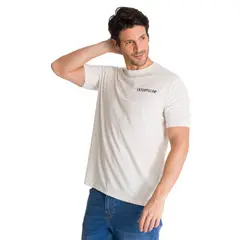 CAT - Polera Casual Hombre Heritage Motor Grader Beige