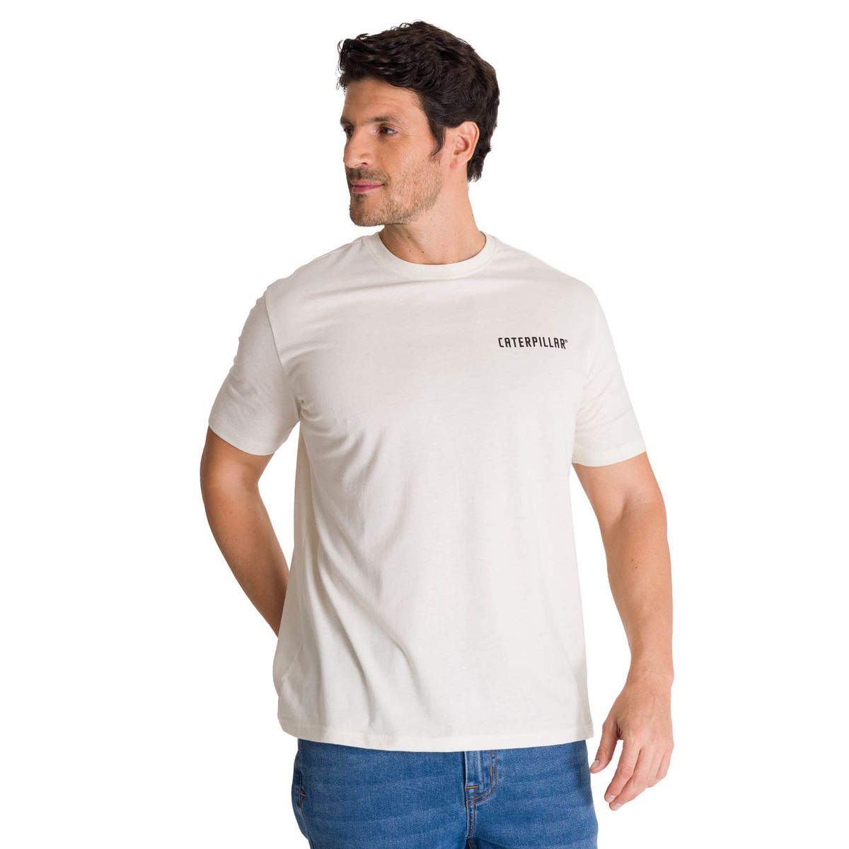 CAT - Polera Casual Hombre Heritage Motor Grader Beige CAT