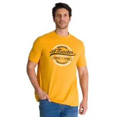 CAT - Polera Manga Corta Hombre Original Tractor Amarillo